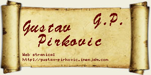 Gustav Pirković vizit kartica